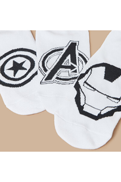 Marvel Avengers Print Ankle Length Socks - Set of 3