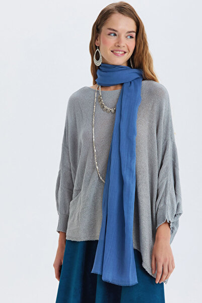 Clandestino Şal subţire din bambus albastru albastru