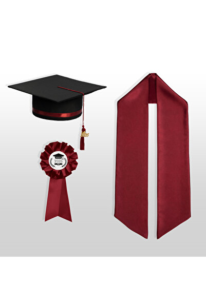 Toca Absolvire Graduation Set – Cap, Scarf and Bow, Non-Personalized, Celebration, End of Year, High School, College