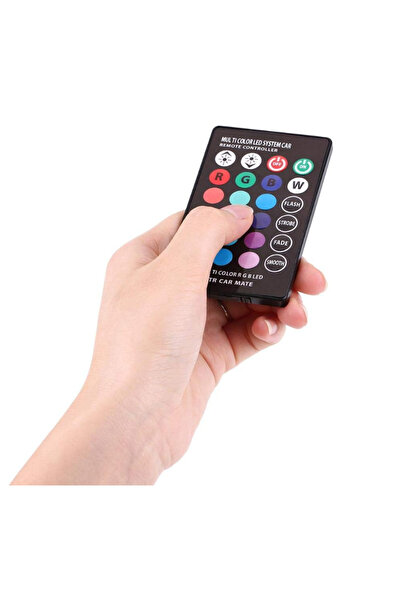 Ruan Set of 2 T10 LED Bulbs 12v RGB With Remote Control Car RU