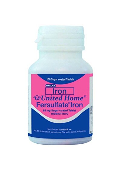 Unilab United Home Fersulfate Sugar Coated 100 Tablets