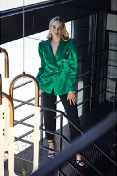 SERPİL Şık Kadın Ceket - Taş İşlemeli - Modern Tasarım - Özel Gün ve Ofis içi...