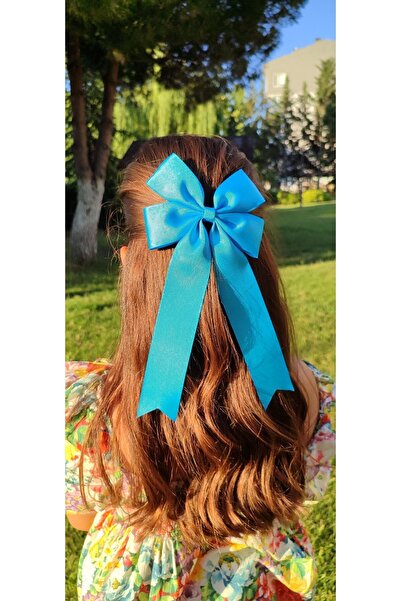 Kirpi toka Turkuaz Fiyonk Toka, Uzun Kuyruklu Grogren Klipsli Kız Çocuk Saç T...