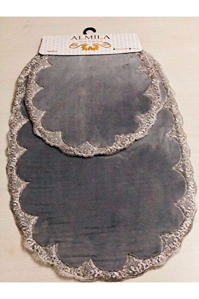 CALSR MAN Peluş Lux Oval Gıri Dantelli Klozet Takımı 2Lİ