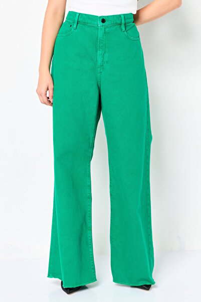 G-STAR RAW بنطلون جينز أرجل واسعة مغسول بقصّة عادية، أخضر