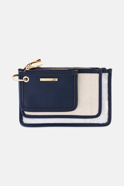 Anne Klein Women Brand Logo Clutch Bag, Navy