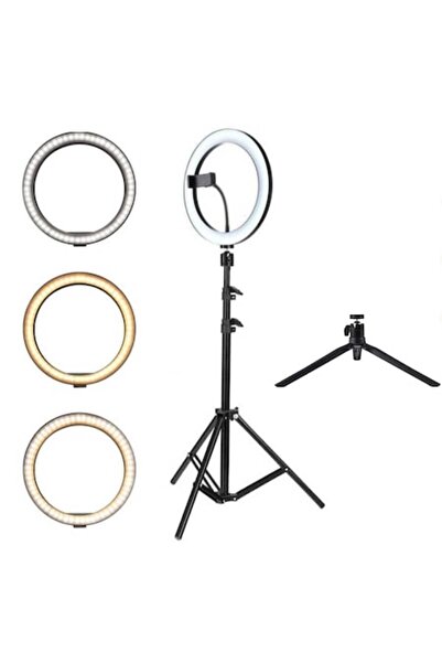 selling depot Lampă circulară cu inel luminoasă 30 cm (12") LED cu USB, 3 mod...