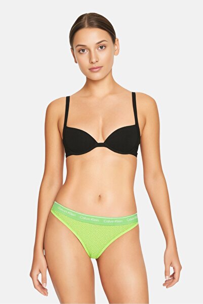Calvin Klein سراويل داخلية نسائية بشعار العلامة التجارية، لون أخضر ليموني