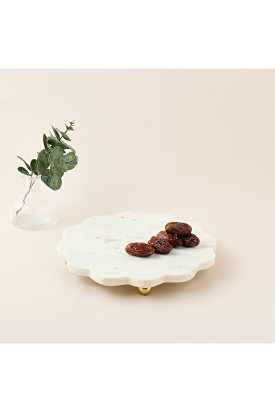Lifestyle Decorative Marble Platter - 31x31 cms