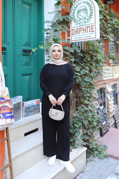 NİSUM MODA Modal Suit with Side Pockets and Zipper