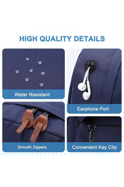 VASCHY Classic Water-Resistant Lightweight Unisex Backpack (Travel/School)