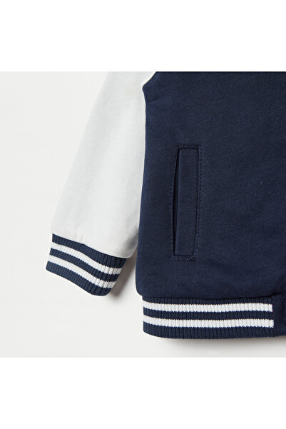 Disney Mickey Mouse Print Heavy Jacket with Button Closure and Pockets