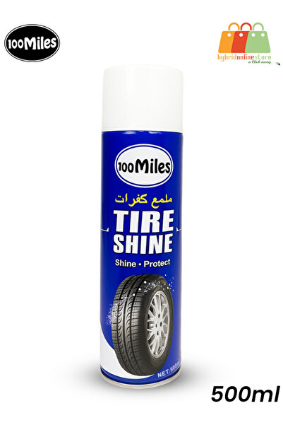 100Miles بخاخ تلميع الإطارات 500 مل، حماية طويلة الأمد من اللمعان، منظف وملمع...