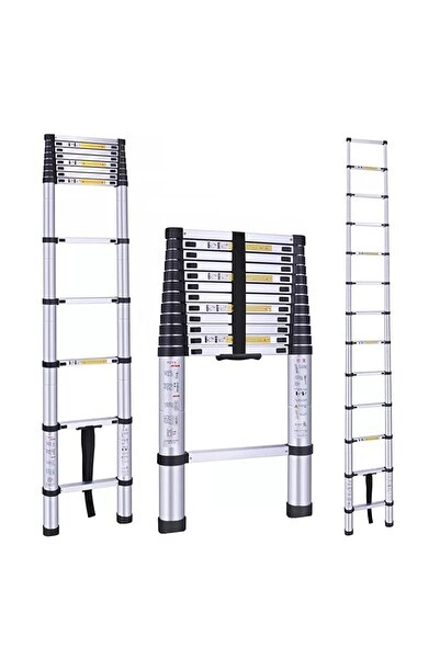 Genaric Extendable telescopic ladder - made of rust-resistant aluminum, 3.8 meters long