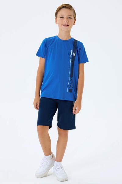 U.S. Polo Assn. مجموعة برمودا وتيشيرت للأولاد من القطن 100%