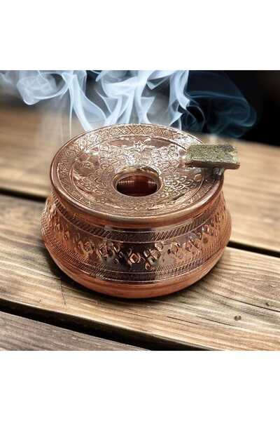 Bakır Center Copper Ashtray Copper Incense Burner Ash Tray Grape Cluster Embroidered Ashtray Burning Stick Incense No Odor