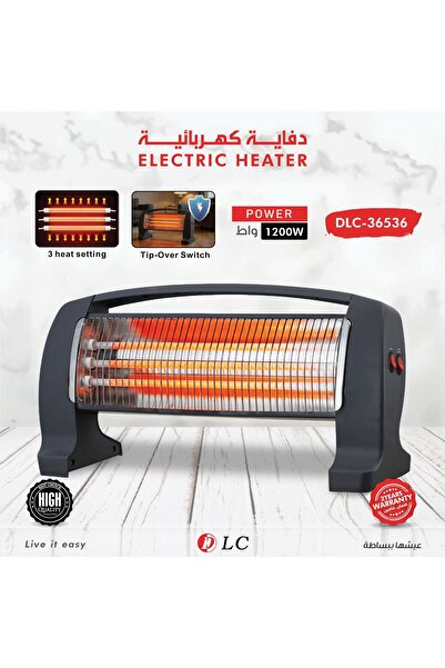 LC An electric heater with adjustable temperature settings for instant and comfortable warmth. Features automatic shut-off when tipped over.