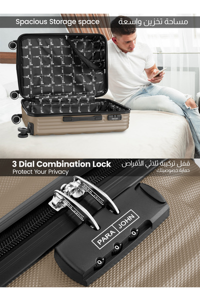 PARAJOHN 28-Inch Large ABS Hardshell Lightweight Luggage | 3.8kg Durable 4-Wheel Spinner Travel Trolley