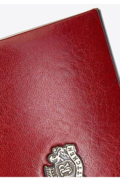 Wittchen Men's Leather Business Card Case with Coat of Arms, Classic Red, Leather