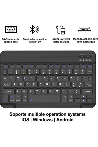 HYX iPad Pro 11-inch Case 2024 with Detachable Keyboard (Black)