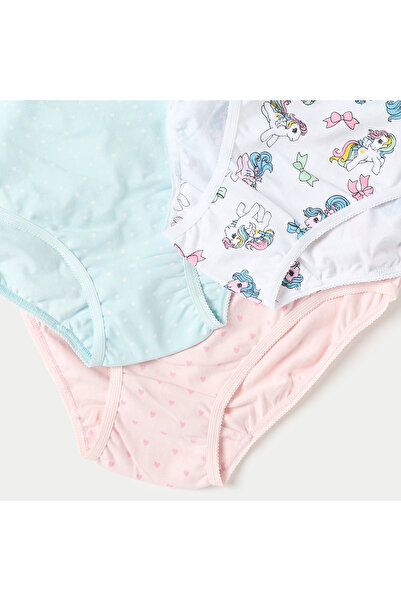 Hasbro Unicorn Print Briefs with Bow Detail - Set of 3