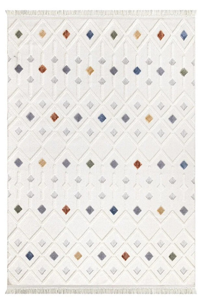 HALIVAR Indıa 3018 Multi Bukle Salon Halısı Yumuşak Çocuk Odası Halısı Koridor Halısı Kesme Halı Yolluk