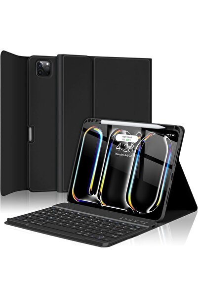 HYX Case for iPad Pro 11-inch (M4) 2024 Case with Keyboard (Black)