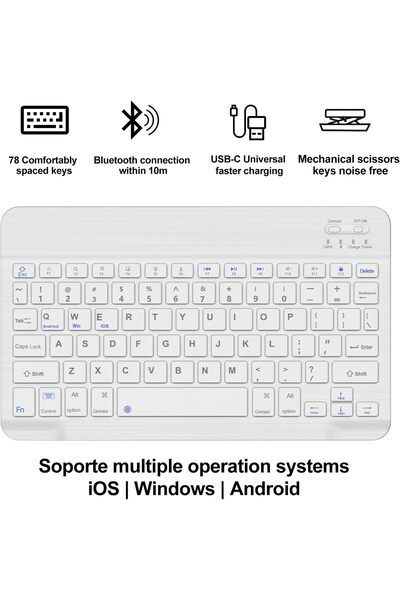 HYX iPad Pro 11-inch Keyboard Case 2024, Detachable Bluetooth Keyboard, Pencil Holder, Pink