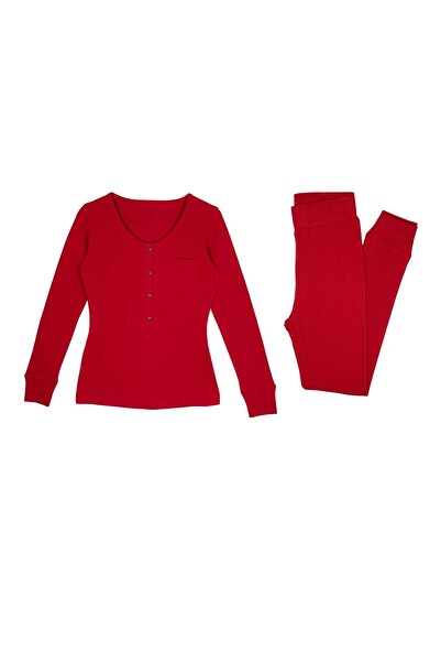 Lovedbaby Womens two piece lounge set,100% cotton, Cherry, XS-M