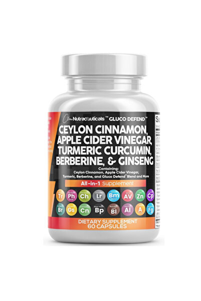 Clean Nutraceuticals Herbal Ceylon Cinnamon + Berberine Turmeric Apple Cider ...