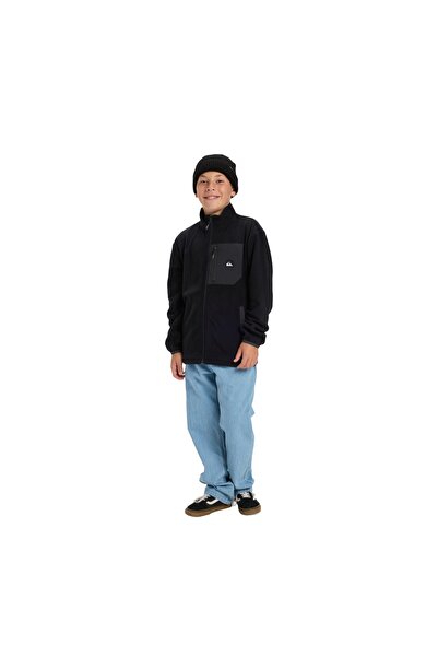 Quiksilver Ice Fields Fz Boy's Black Fleece Jacket