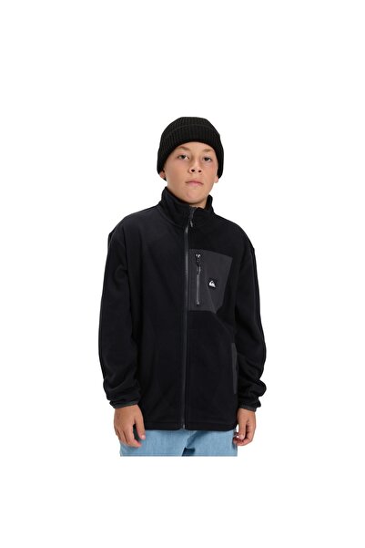 Quiksilver Ice Fields Fz Boy's Black Fleece Jacket