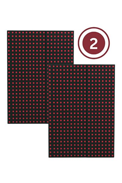 Paper-Oh PaperOh Quadro أسود على أحمر - B6 (غير مسطر) 112 صفحة (عبوة من قطعتين)
