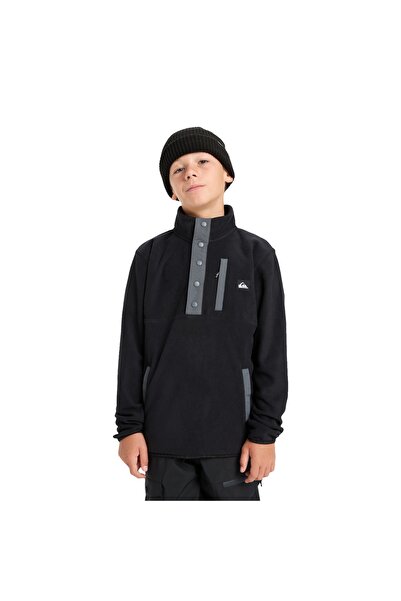 Quiksilver No Destination Hz Youth Boys' Black Fleece Jacket