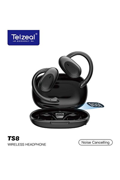TELZEAL سماعات أذن بلوتوث بمشبك للأذن مع عمر بطارية طويل ومشبك سيليكون مريح و...