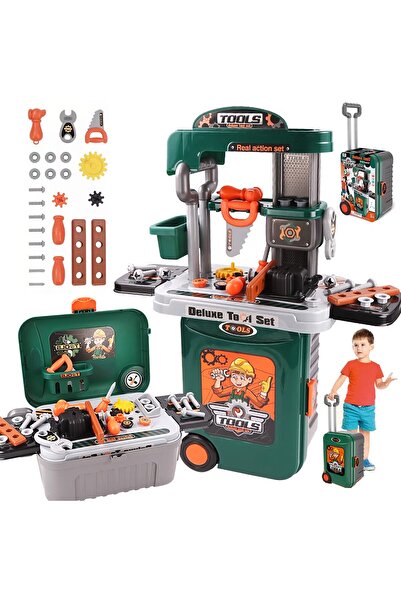 Rovo Banc de lucru jucarie 952, cu unelte si accesorii, 35 piese