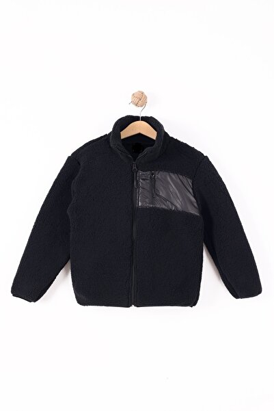 monox Children's Zippered Unisex Lamb Wellsoft Plush Jacket with Elastic Cuffs