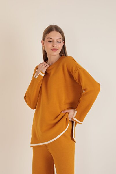 modabirsen Трикотажний комплект з 2 предметів з розрізом помаранчевий