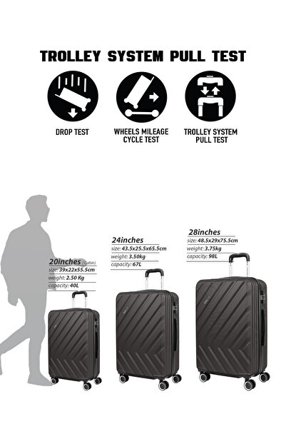 PARAJOHN 28-Inch Large ABS Hardshell Lightweight Luggage | 3.8kg Durable 4-Wheel Spinner Travel Trolley