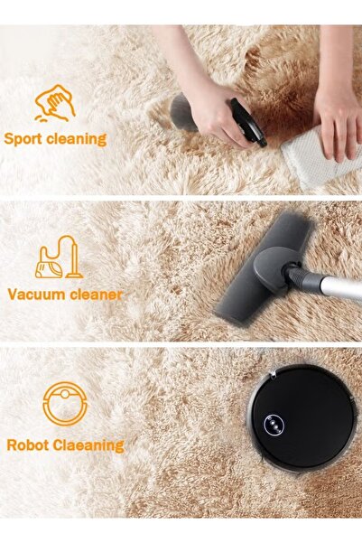 Generic Soft Fluffy Carpet 40*60CM Plush Area Rug High Pile Rug Mat Anti-Slip Tie-Dye Rug Machine Washable