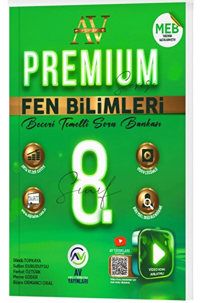 AV YAYINLARI 8. Sınıf Fen Bilimleri Premium Beceri Temelli Soru Bankası