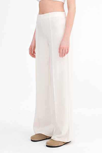 Addax Wide Leg Tracksuit with Front Stitching Detail Eşf12687