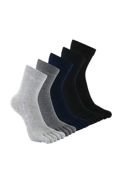 İkonik Socks 6'lı Bambu Mantar Ve Koku Önler Parmaklı Çorap