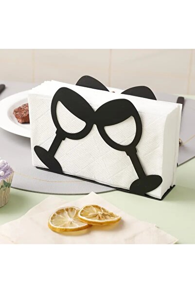 VENON Black Cup Metal Napkin Holder Table Restaurant Beer Venue Home Hotel Napkin Holder Organizer