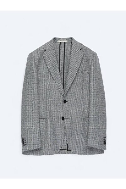 Kip Gray Modern Fit Wool Blend Jacket