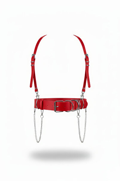 Angels Passion Червона жіноча сумка з ременем, плечовими ременями, металевими...