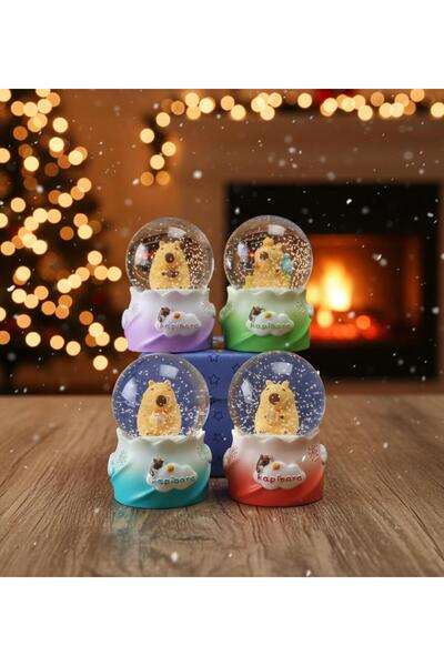 Gift Moda Mini Işıklı Capybara Kar Küresi