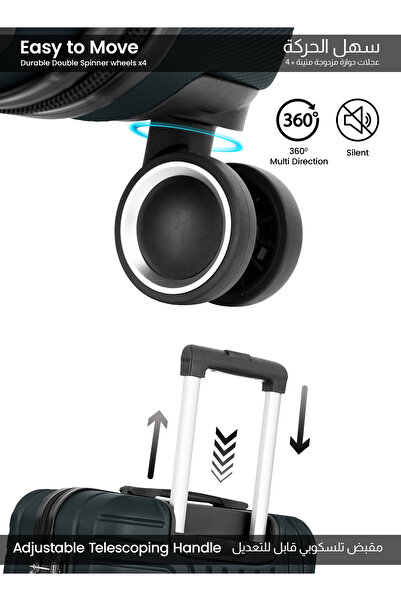 PARAJOHN 28-Inch Large ABS Hardshell Lightweight Luggage | 3.8kg Durable 4-Wheel Spinner Travel Trolley