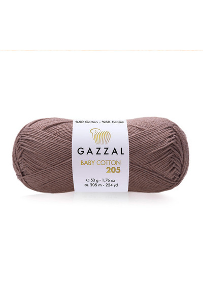 Gazzal Baby Cotton 205 – %50 Pamuk %50 Akrilik Bebek & Amigurumi Örgü İpliği ...