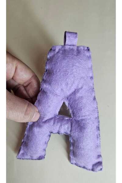 Leylace حروف مصنوعة من اللباد الملون باللون الأرجواني مع حشوة داخلية من الألي...